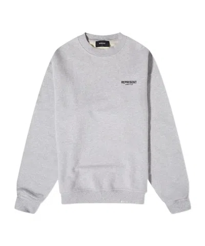 Represent Owners Club Cotton Sweatshirt In White