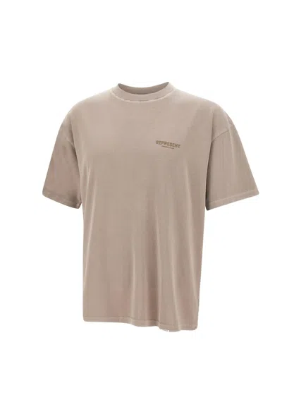 Represent Owners Club Cotton T-shirt In Beige