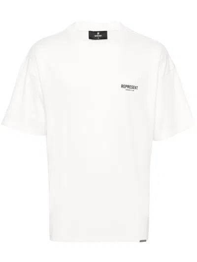 Represent Graphic Print Crew Neck T-shirt In Gray