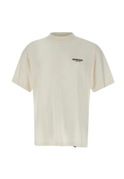 Represent Owners Club Logo Cotton T-shirt In White