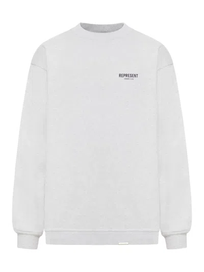 Represent Owner`s Club Crew Neck Sweatshirt In Gray
