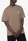 Represent Brown T-shirt With Logo On The Front And Maxi Logo On The Back In Cotton Man In Neutral