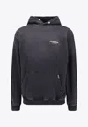 Represent Hooded Sweatshirt Oversized Kangaroo Pocket In Black
