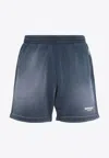 Represent Owners Club Faded Track Shorts In Blue