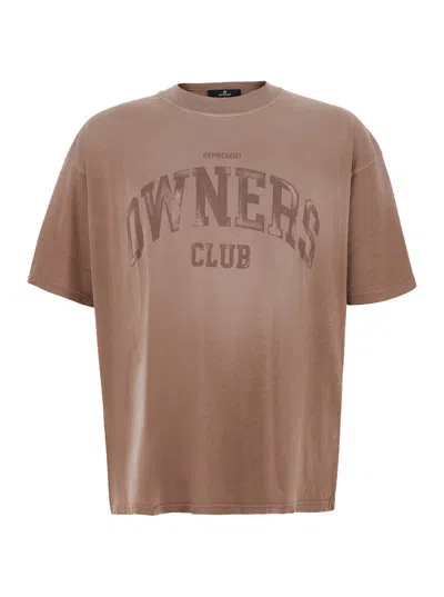 Represent Owners Club Graphic Print T-shirt In Neutral