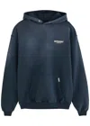Represent Owners Club Hooded Cotton Sweatshirt In Navy