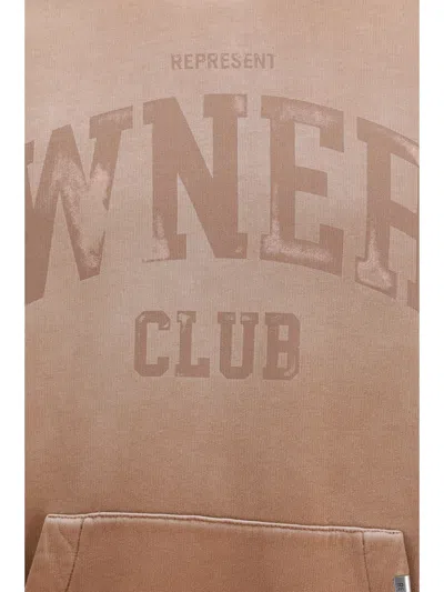 Represent Owners Club Hoodie In Beige