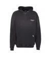 Represent Oversized Logo Hooded Sweatshirt In Black