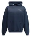 Represent Owners Club Hooded Cotton Sweatshirt In Blue