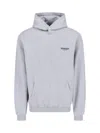 Represent Pullover Hoodie With Snap Button Closure In Gray