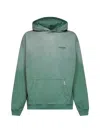 Represent Relaxed Fit Cotton Hoodie With Printed Logo In Green