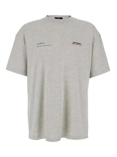 Represent Owners Club Hoodie Tshirt Cream Marl In Gray