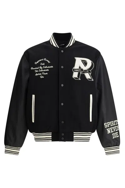 Represent Owners' Club Bomber Jacket - Men's - Polyamide/wool/polyester/polyurethane In Black