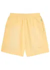 Represent Owners' Club Logo Cotton Shorts In Yellow