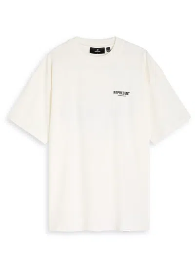 Represent Owners Club Logo Cotton T-shirt In White