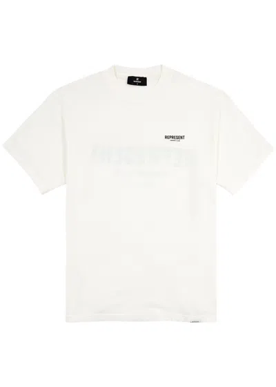 Represent Owners Club Logo Cotton T-shirt In White