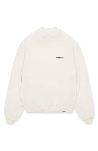 Represent Owners' Club Logo Graphic Sweatshirt In Flat White