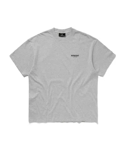 Represent Owners Club Logo Printed Crewneck T-shirt In Grey