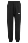 Represent Elastic Waist Logo Embroidery Track Pants In Black