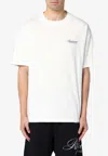 Represent White Crewneck T-shirt With With Front And Back Owners Club Print In Cotton Man In White