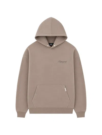 Represent Owners' Club Logo-print Hoodie In Brown