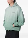 Represent Relaxed Fit Cotton Hoodie With Printed Logo In Green
