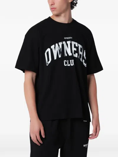 Represent Owners Club Logo-print T-shirt In Black