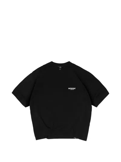 Represent Black Cotton Micro Owners Club T-shirt