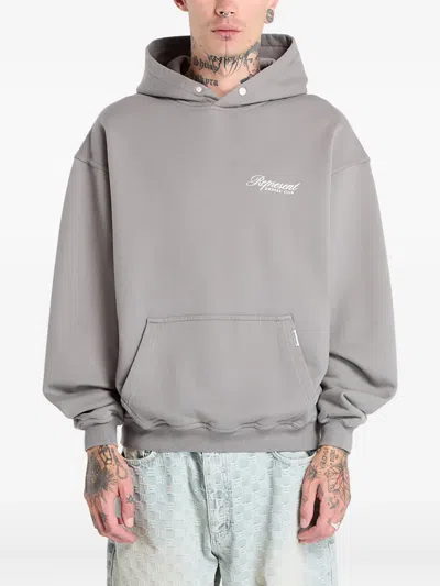 Represent Owners Club Script Hoodie In Gray