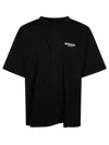 Represent Black Crewneck T-shirt With With Front And Back Owners Club Print In Cotton Man In Black