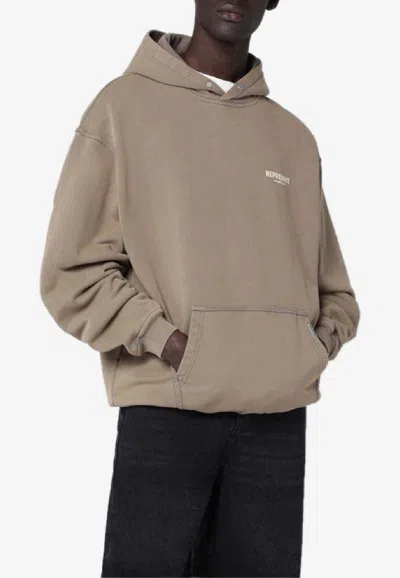Represent Owners Club Oversized Faded Hoodie In Neutral