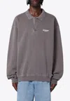 Represent Grey Cotton Polo Shirt Sweatshirt In Gray