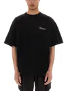 Represent Black Crewneck T-shirt With With Front And Back Owners Club Print In Cotton Man In Black