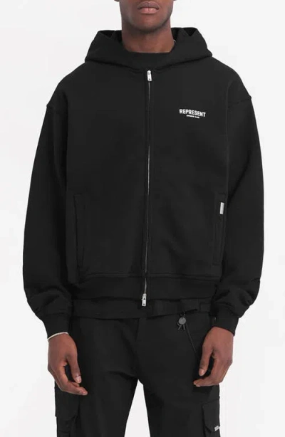 REPRESENT REPRESENT OWNERS' CLUB SCRIPT GRAPHIC ZIP HOODIE