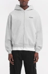 Represent Cotton Sweatshirt With Front Pocket And Hood In Gray