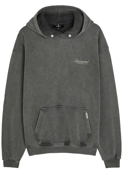 REPRESENT REPRESENT OWNERS CLUB SCRIPT HOODED COTTON SWEATSHIRT