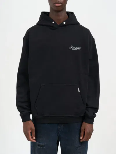 Represent Owners Club Script Hooded Sweatshirt In Black