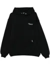 Represent Black Hoodie With Logo Lettering Detail On The Front And Maxi Logo Print On The Rear In Cotton Man In Black