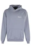 Represent Mens Owners Club Script Logo-print Cotton Hoody Dusty Blue In Gray