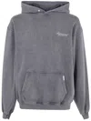 Represent Owners Club Script Hooded Cotton Sweatshirt In Gray