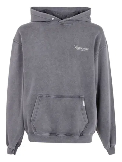 REPRESENT "REPRESENT OWNERS CLUB SCRIPT" HOODIE,OCM41200 098 VINTAGE GREY