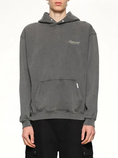 Represent Owners Club Script Hoodie In Gray