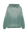 Represent Relaxed Fit Cotton Hoodie With Printed Logo In Green