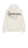Represent Owners Club Script Hoodie In Neutral