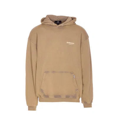 Represent Owners Club Script Hoodie In Orange