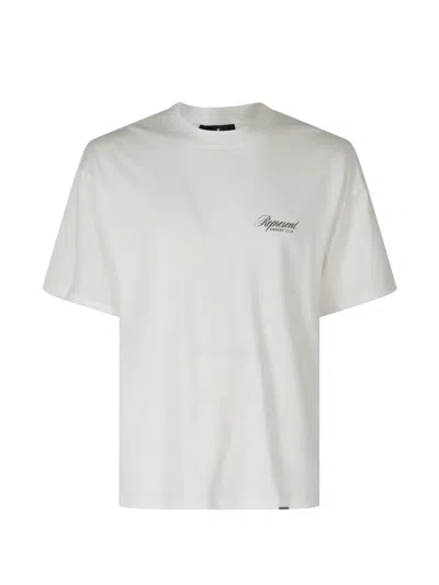 Represent Owners Club Script Logo-print T-shirt In White