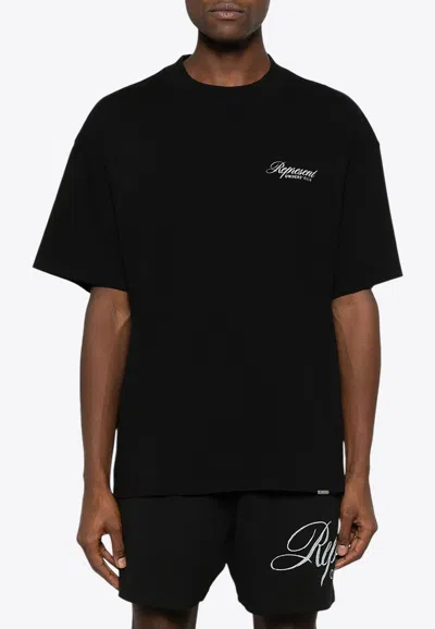 Represent Owners Club Script Printed T-shirt In Black