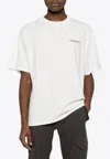 Represent White Crewneck T-shirt With With Front And Back Owners Club Print In Cotton Man In White