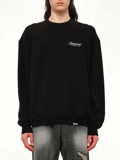 Represent Owners Club Script Sweater In Black