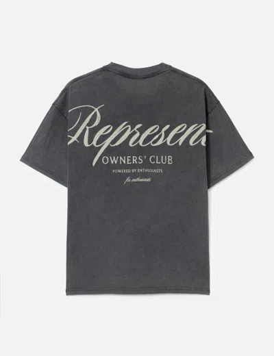Represent Owners Club Script T-shirt In Gray